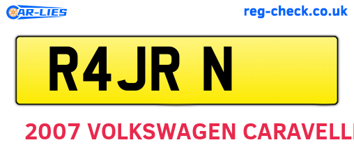 R4JRN are the vehicle registration plates.