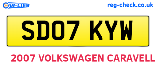 SD07KYW are the vehicle registration plates.
