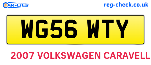 WG56WTY are the vehicle registration plates.