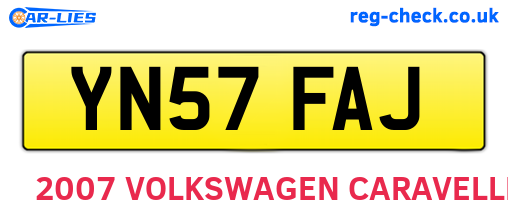 YN57FAJ are the vehicle registration plates.