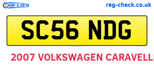 SC56NDG are the vehicle registration plates.