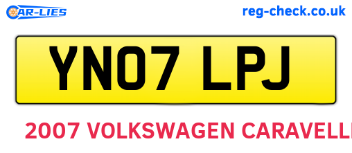YN07LPJ are the vehicle registration plates.
