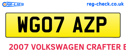 WG07AZP are the vehicle registration plates.
