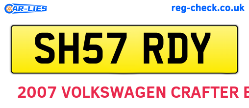 SH57RDY are the vehicle registration plates.