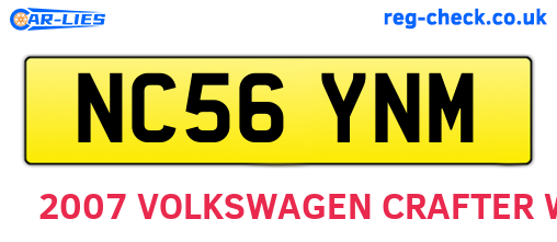 NC56YNM are the vehicle registration plates.