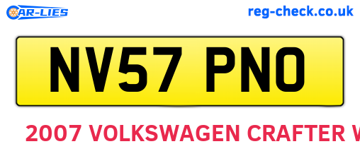 NV57PNO are the vehicle registration plates.