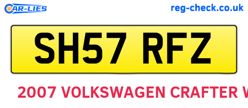 SH57RFZ are the vehicle registration plates.