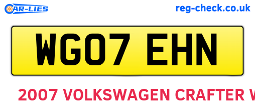 WG07EHN are the vehicle registration plates.