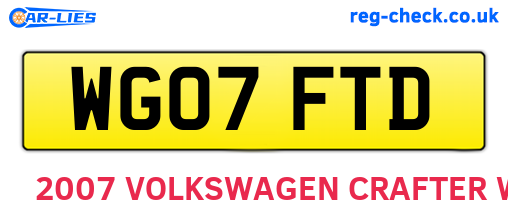 WG07FTD are the vehicle registration plates.