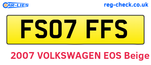 FS07FFS are the vehicle registration plates.