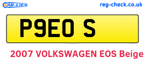P9EOS are the vehicle registration plates.