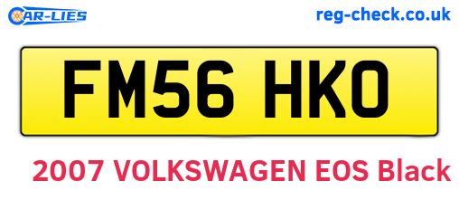 FM56HKO are the vehicle registration plates.