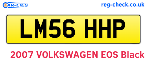 LM56HHP are the vehicle registration plates.
