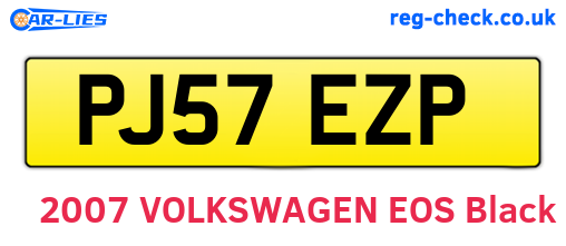 PJ57EZP are the vehicle registration plates.