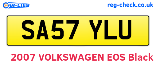 SA57YLU are the vehicle registration plates.