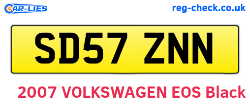 SD57ZNN are the vehicle registration plates.