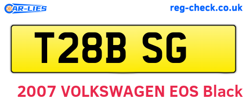 T28BSG are the vehicle registration plates.