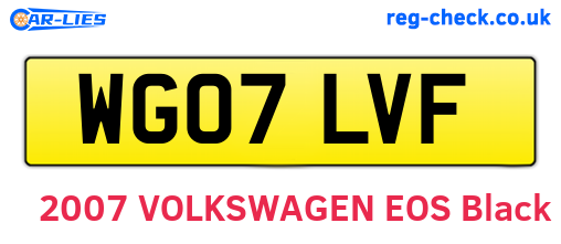 WG07LVF are the vehicle registration plates.
