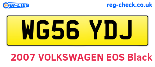 WG56YDJ are the vehicle registration plates.