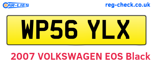 WP56YLX are the vehicle registration plates.