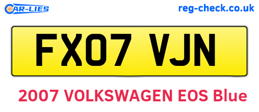FX07VJN are the vehicle registration plates.
