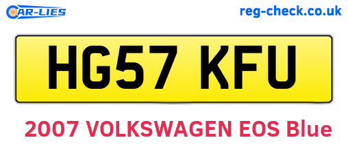 HG57KFU are the vehicle registration plates.