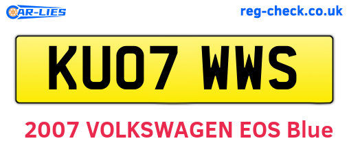 KU07WWS are the vehicle registration plates.