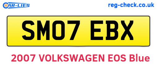 SM07EBX are the vehicle registration plates.