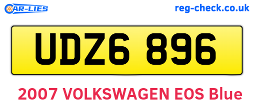 UDZ6896 are the vehicle registration plates.