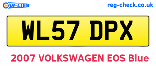 WL57DPX are the vehicle registration plates.