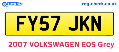 FY57JKN are the vehicle registration plates.