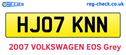 HJ07KNN are the vehicle registration plates.