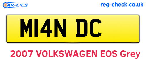 M14NDC are the vehicle registration plates.
