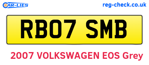 RB07SMB are the vehicle registration plates.