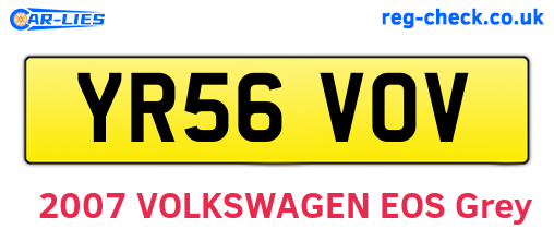 YR56VOV are the vehicle registration plates.
