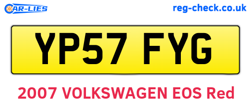 YP57FYG are the vehicle registration plates.
