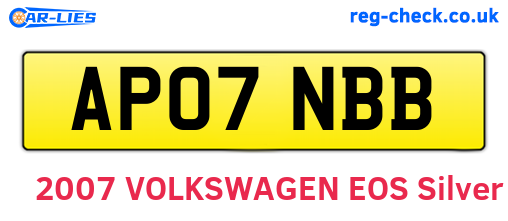 AP07NBB are the vehicle registration plates.