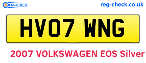HV07WNG are the vehicle registration plates.