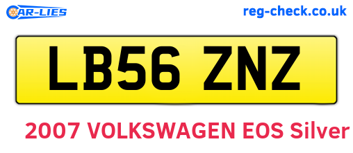 LB56ZNZ are the vehicle registration plates.