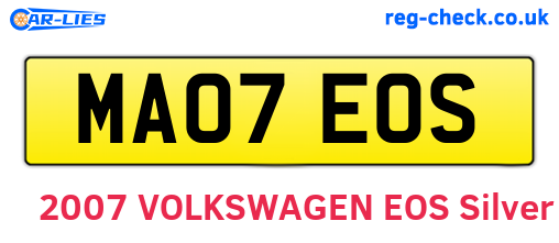 MA07EOS are the vehicle registration plates.