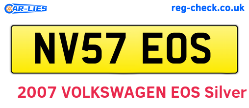 NV57EOS are the vehicle registration plates.