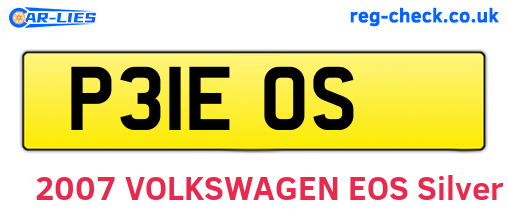 P31EOS are the vehicle registration plates.