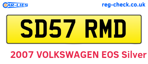 SD57RMD are the vehicle registration plates.