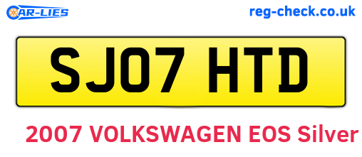 SJ07HTD are the vehicle registration plates.