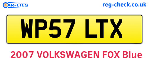 WP57LTX are the vehicle registration plates.