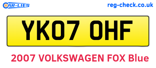 YK07OHF are the vehicle registration plates.