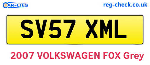 SV57XML are the vehicle registration plates.