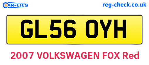 GL56OYH are the vehicle registration plates.