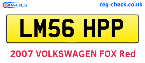 LM56HPP are the vehicle registration plates.