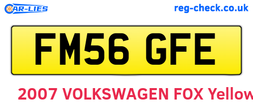 FM56GFE are the vehicle registration plates.